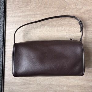 The Row 90’s Bag, Dark Aniline/Dark Chocolate Brown